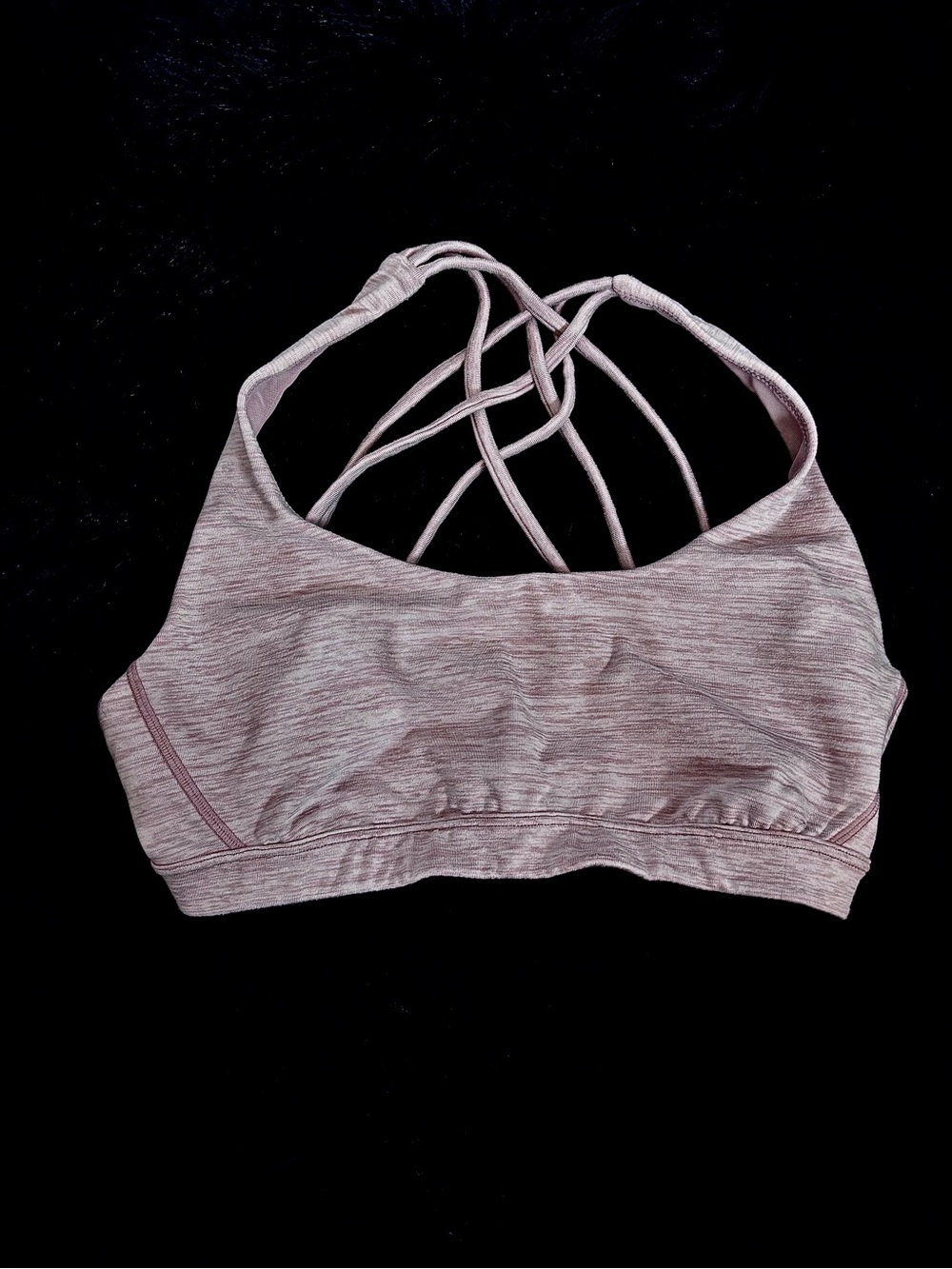 Victoria's Secret Heathered Mauve Strappy Sports Bra